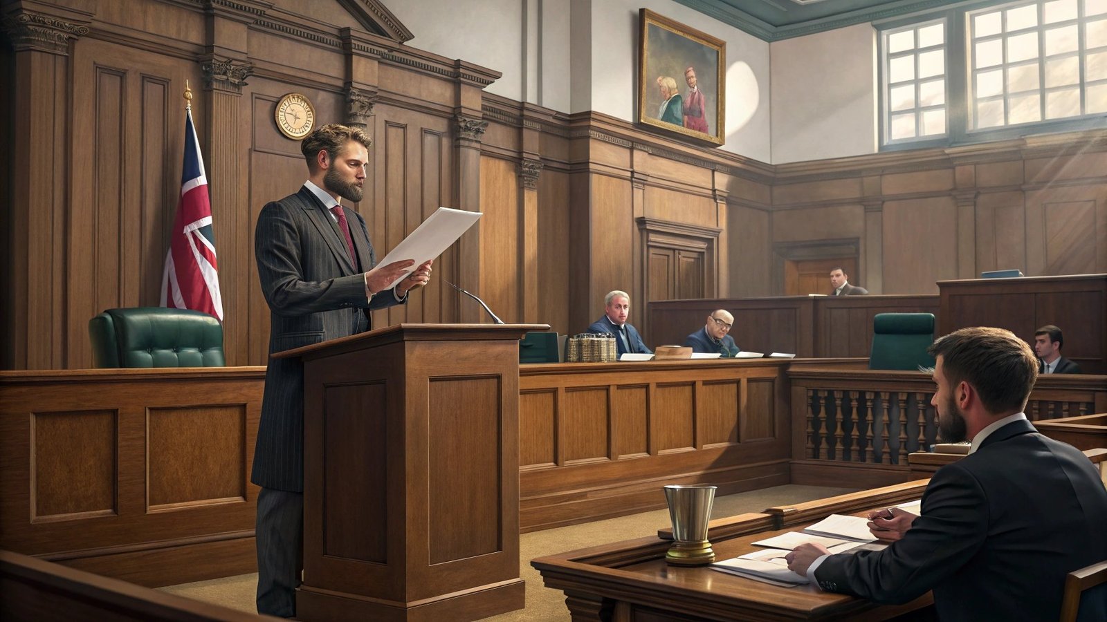 Expert witness in courtroom