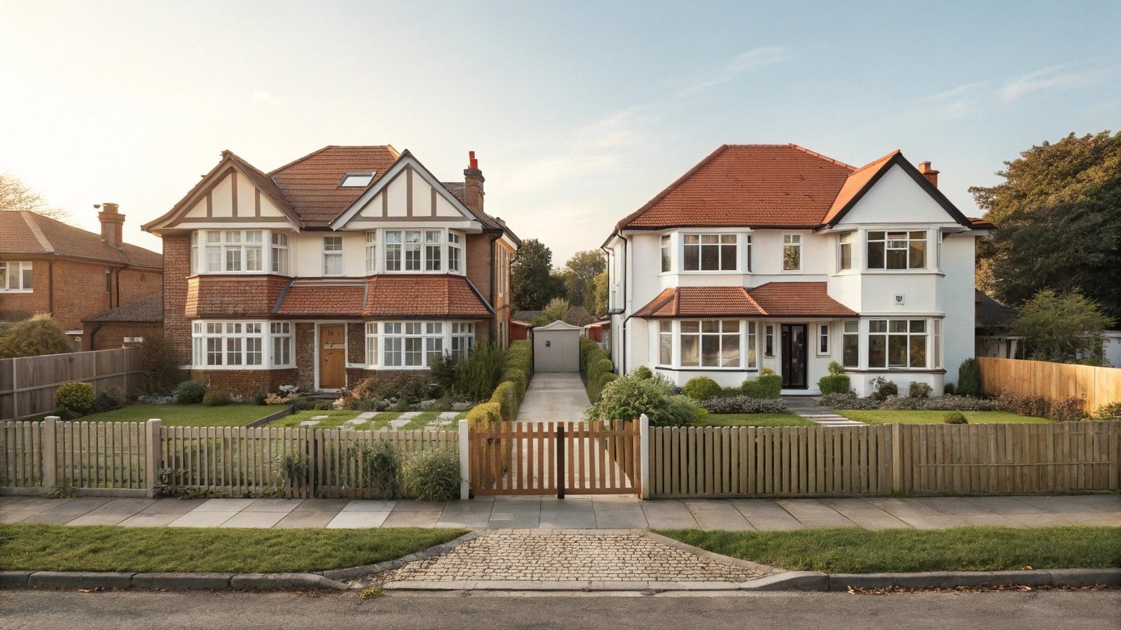 Property boundary showing fence